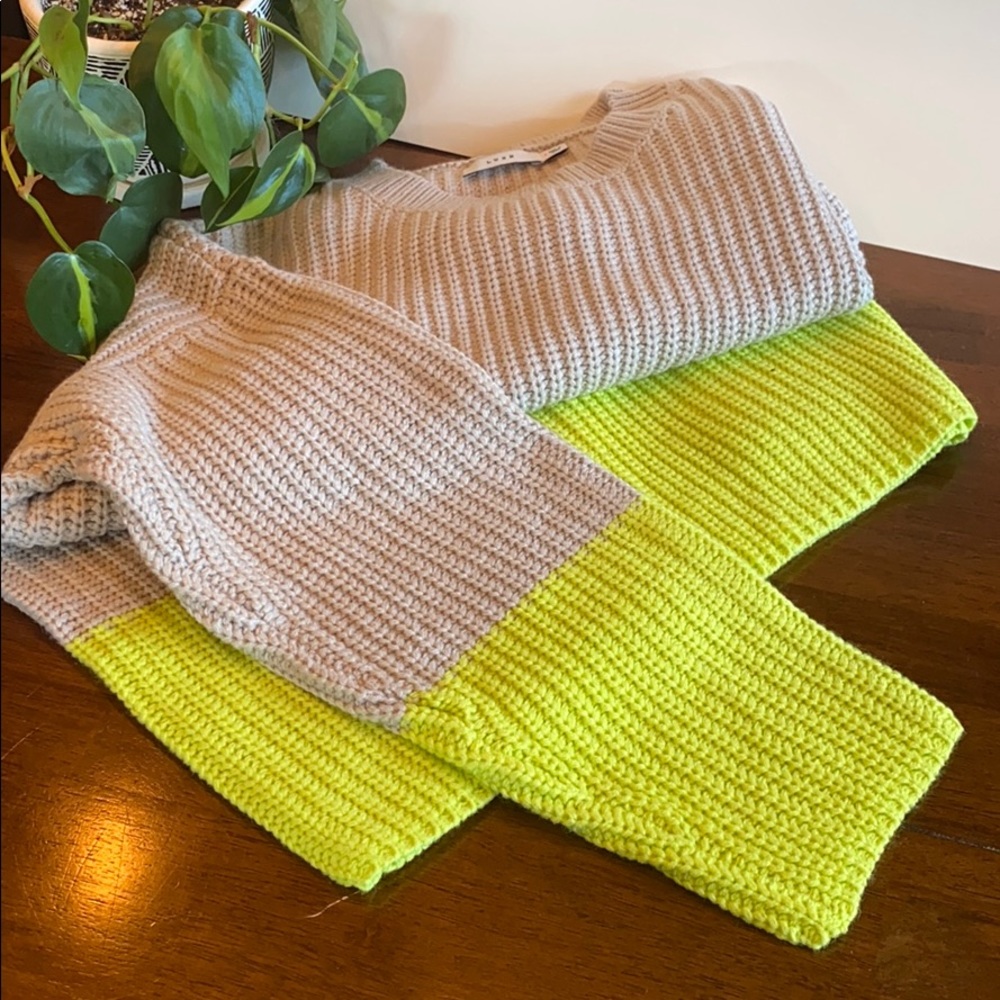 🍉SALE!🍉  LUSH | chunky knit colorblock sweater